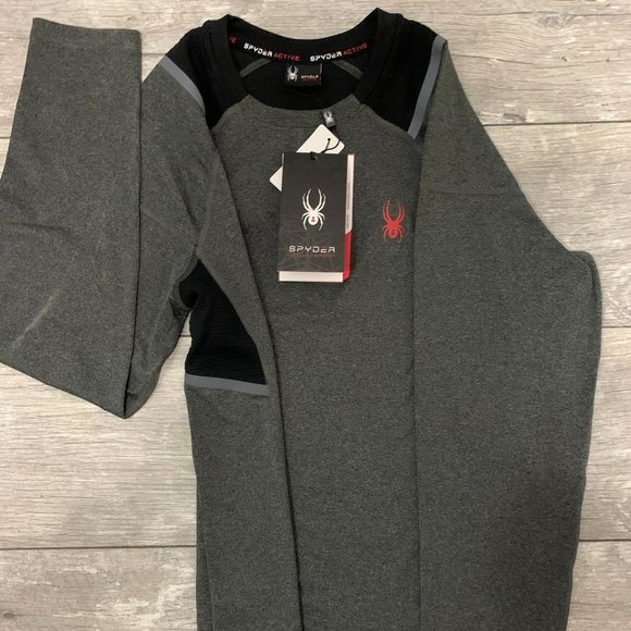 NWT SPYDER Active Sport Long Sleeve ProWeb Base Layer Pullover Shirt SIze M - Picture 2 of 11